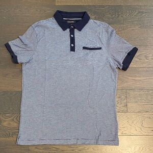 Banana Republic Blue Polo Shirt with Navy Accents
